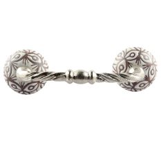 Etched Ceramic Cut Bridge Handle in White