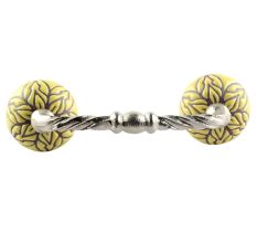 Amaryllis Etched Ceramic Cut Bridge Handle