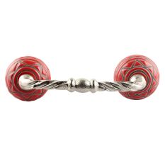 Etched Ceramic Cut Bridge Handle in Red