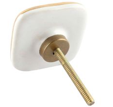 Red Flower Square Ceramic Cabinet Knob Online