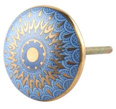 Blue Peacock Ceramic Wardrobe Knob Online