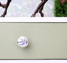 Blue Bird Golden Berry Ceramic Floral Drawer Knob Online