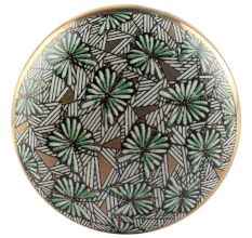 Ceramic Floral Wine Stopper in Green