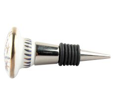 Slate Blue Bird Ceramic Floral Wine Stopper Online