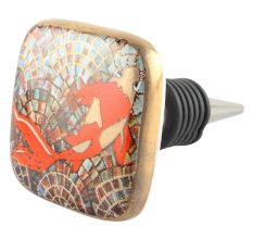 Square Ceramic Wine Stopper in Multicolor