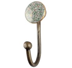 Green Butterfly Swarm Ceramic Iron Wall Hook