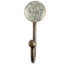 Green Butterfly Swarm Ceramic Iron Wall Hook