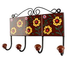 Yellow Tiny Flower Ceramic Tile Hook