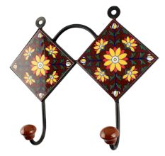 Sunflower Ceramic Tile Hook Online With Dark Brown