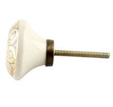 Golden Flower Ceramic Cabinet Knob Online