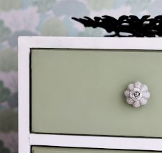Cream Crackle Ceramic Melon Drawer Knob