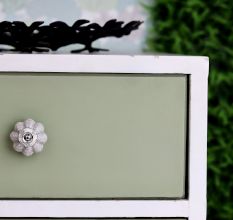 Cream Crackle Ceramic Melon Drawer Knob