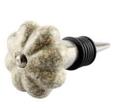 Cream Crackle Melon Ceramic Wine Stopper