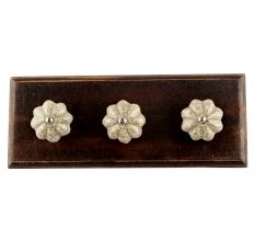 Cream Crackle Melon Wooden Hook Online