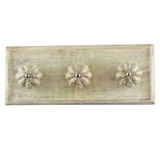 Cream Crackle Melon Wooden Hook Online