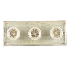 Golden Crackle Ceramic Wooden Hook