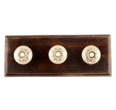 Golden Flower Ceramic Wooden Hook Online