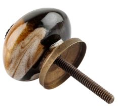 Brown And Black Ceramic Cabinet Knob Online