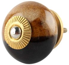Brown And Black Ceramic Cabinet Knob Online