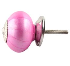 Solid Dark Neon Pink Ceramic Drawer Knob