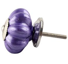 Neon Purple Ceramic Melon Dresser Knob Online