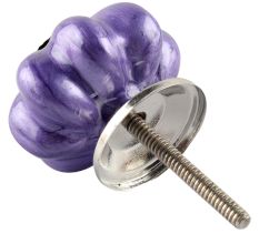 Neon Purple Ceramic Melon Dresser Knob Online