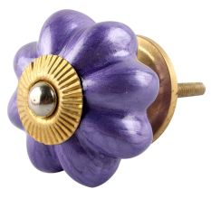 Neon Purple Ceramic Melon Dresser Knob Online