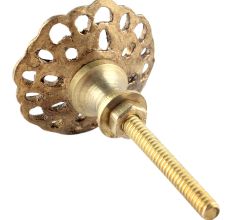 Golden Flower Brass Knob in Umbrella Shape
