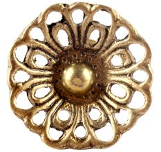 Golden Flower Brass Knob in Umbrella Shape