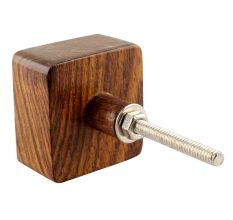 Sea Green Square Wooden And Resin Cabinet Knob