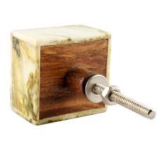Square Resin And Wooden Drawer Knob Online