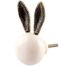 White Rat Resin Cabinet Knob
