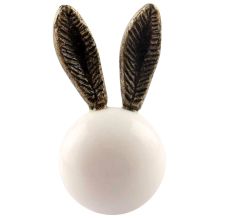 White Rat Resin Cabinet Knob