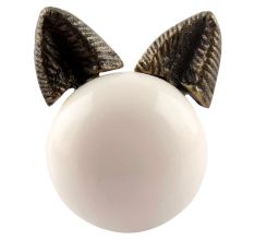White Resin Cat Drawer Knob Online