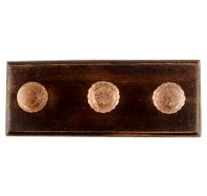 Pink Fine Cut Glass Wooden Hook