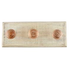 Pink Fine Cut Glass Wooden Hook
