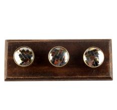 Silver Round Metal And Wooden Hook