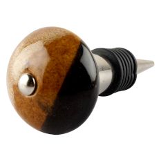 Brown And Black Ceramic Wine Stopper Online