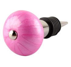 Solid Dark Neon Pink Ceramic Floral Wine Stopper Online