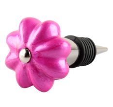 Solid Neon Pink Melon Ceramic Wine Stopper