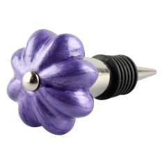 Neon Purple Melon Ceramic Wine Stopper