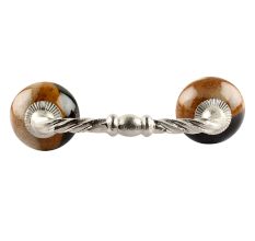 Brown And Black Ceramic Cut Bridge Handle