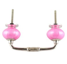 Solid Dark Neon Pink Ceramic Bridge Handle