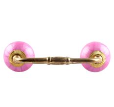 Solid Dark Neon Pink Ceramic Bridge Handle