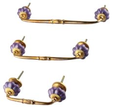 Neon Purple Ceramic Melon Bridge Handle Online