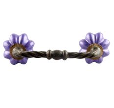 Neon Purple Ceramic Melon Cut Bridge Handle Online