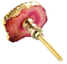Pink Agate Stone Drawer Knob Online