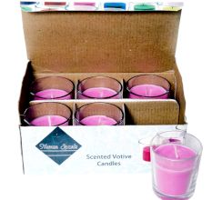 Set Of 6 Lavender Spa Votive Candle