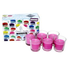 Set Of 6 Lavender Spa Votive Candle