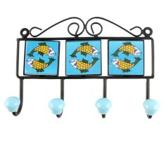 Yellow Fish Ceramic Tile Hook Online